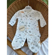 bebexy Dinozor Baskılı Bebek Tulumu