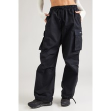 Nike Oversized Cargo Dans Pant Kadın Oversize Kargo Cepli Dokuma Canvas Eşofman Altı Siyah