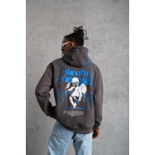 Alfanora Erkek Yıldırım Baskılı Kapşonlu Sweatshirt - Gri