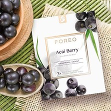 Mena Rise Foreo Acai Berry Pürüzsüzleştirici 3'lü Kağıt Maske