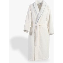 Green Black Tria Erkek Bornoz %100 Pamuk Jakarlı Krem-Mint