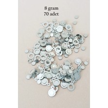 Venüs Shopping Oya Abiye Bileklik Kolye Pleksi Metalik Plastik Pul Gümüş Renk 8 gram 70 adet - BNC510