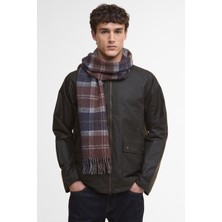 Barbour Dramside Çift Taraflı Atkı TN38 Midnight Oak Tartan