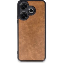 Evolvera Xiaomi Redmi 13 4g Kılıf Aras Deri Kapak - Taba