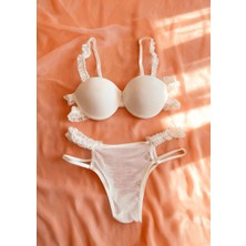 Gece İncisi Fırfırlı Destekli Sütyen Takım