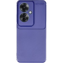 Evolvera Newface Oppo Reno 11F Kılıf Auto Focus Karbon Kapak - Lacivert