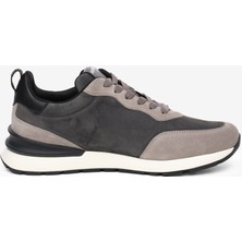 Greyder Erkek Gri Hakiki Deri Spor Ayakkabı 5K1SA18761