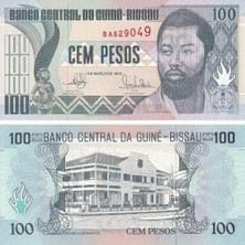 Lidya Koleksiyon Gine Bissau - 100 Cem Pesos - 1990 - Çil
