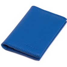 Tergan  Mavi Hakiki Deri Unisex Kredi Kartlık - S1KK00000266-H0Y