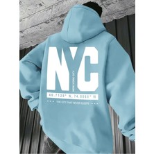 General Nutrition Erkek Nyc Baskılı Sweatshırt3 Iplik Oversize