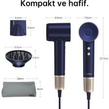 Laifen Swift Premium Saç Kurutma Makinesi-Golden Blue (Laifen Türkiye Garantili)
