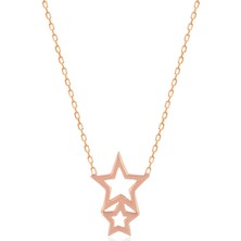 Emiliano Jewellery Rose Altın Kaplama Yıldız Gümüş Kolye