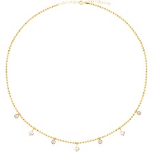Emiliano Jewellery 925 Ayar Zirkon Taşlı İncili Kolye