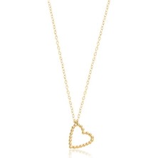 Emiliano Jewellery 925 Ayar Gümüş Taşlısiz Kalp Kolye