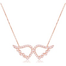 Emiliano Jewellery 925 Ayar Gümüş Zirkon Taşlı Kanat Kolye