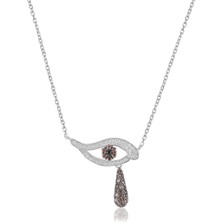 Emiliano Jewellery 925 Ayar Gümüş Zirkon Taşlı Göz Kolye