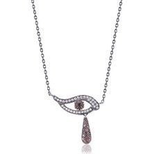 Emiliano Jewellery 925 Ayar Gümüş Zirkon Taşlı Göz Kolye