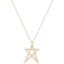 Emiliano Jewellery Silver 925 Ayar Zirkon Taşlı Yıldız Kolye
