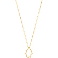 Emiliano Jewellery 925 Ayar Gümüş Taşsız Hamsa Kolye