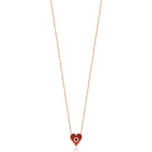 Emiliano Jewellery Silver 925 Ayar Zirkon Taslı Kalp Kolye