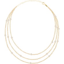 Emiliano Jewellery Silver Taşlı Kolye