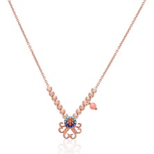 Emiliano Jewellery 925 Ayar Gümüş Minik Toplu Ahtapot Kolye