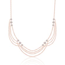 Emiliano Jewellery 925 Ayar Zirkon Taşlı Zincir Kolye