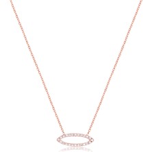 Emiliano Jewellery 925 Ayar Gümüş Zirkon Taşlı Göz Kolye