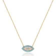 Emiliano Jewellery 925 Ayar Zirkon Taşlı Göz Kolye