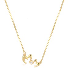 Emiliano Jewellery 925 Ayar Zirkon Taşlı Yazı Kolye