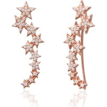 Emiliano Jewellery Silver 925 Ayar Zirkon Taşlı Yıldız Küpe