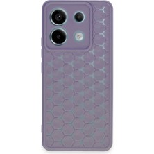 Evolvera Newface Xiaomi Redmi Note 13 Pro 5g Kılıf Petek Silikon Kapak - Lila