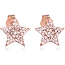 Emiliano Jewellery 925 Ayar Zirkon Taşlı Yıldız Küpe