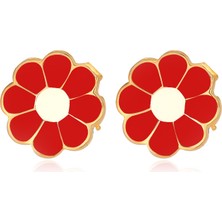 Emiliano Jewellery 925 Ayar Mineli Çiçek Küpe