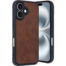 Evolvera Iphone 16 Kılıf Aras Deri Kapak - Taba