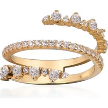 Emiliano Jewellery 925 Ayar Gümüş Zirkon Taşlı Yüzük
