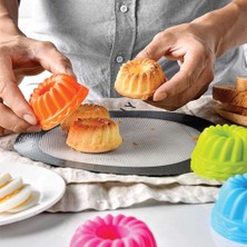 Devigo 12 Adet Siyah Silikon Kek Kalıbı Muffin Kek Kalıbı