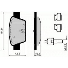 SANGSIN Mtxdpn Arka Balata Stilo 02 Linea 6.07 Bravo 9.07 Alfa Mito 08 Multipla 99-10