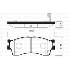 SANGSIN Mtxdpn Ön Balata Kia Rio 1.3-1.5 02 Clarus 1.8i 16V-2.0İ 16V 96 GDB3285-GDB3245
