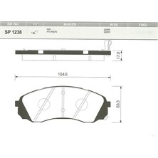 SANGSIN Mtxdpn Ön Balata Carnival Iii 2.7 V6-2.9crdi Crdi Lx 06 Sedana 2.7-2.9d 06 GDB3448