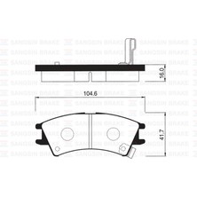 SANGSIN Mtxdpn Ön Balata Atos 1.0i 98-01 Atos Prime 1.0i 99-01 Atos Spririt 99 GDB3165