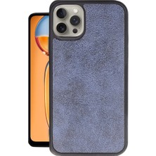 Evolvera Newface Iphone 15 Pro Kılıf Aras Deri Kapak - Lacivert