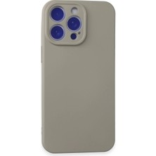Iphone 15 Pro Max Kılıf Nano Içi Kadife Silikon - Titan Gri