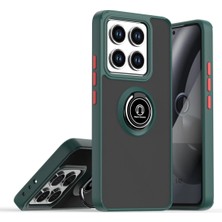 Xiaomi Mi 14T Pro Kılıf Montreal Yüzüklü Silikon Kapak - Yeşil