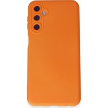 Samsung Galaxy M14 5g Kılıf Nano Içi Kadife Silikon - Turuncu
