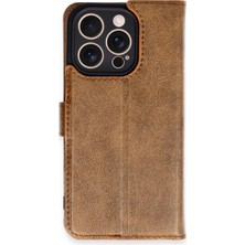 Iphone 16 Pro Kılıf Trend S Plus Kapaklı Kılıf - Taba