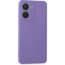 Vivo Y16 Kılıf First Silikon - Lila