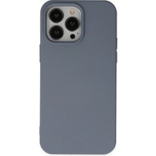 Iphone 15 Pro Max Kılıf Nano Içi Kadife Silikon - Gri