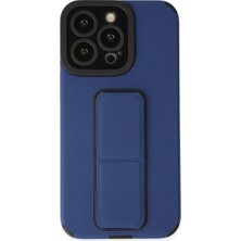 Iphone 13 Pro Kılıf Mega Standlı Silikon - Mavi