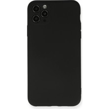 Iphone 11 Pro Max Kılıf Nano Içi Kadife Silikon - Siyah